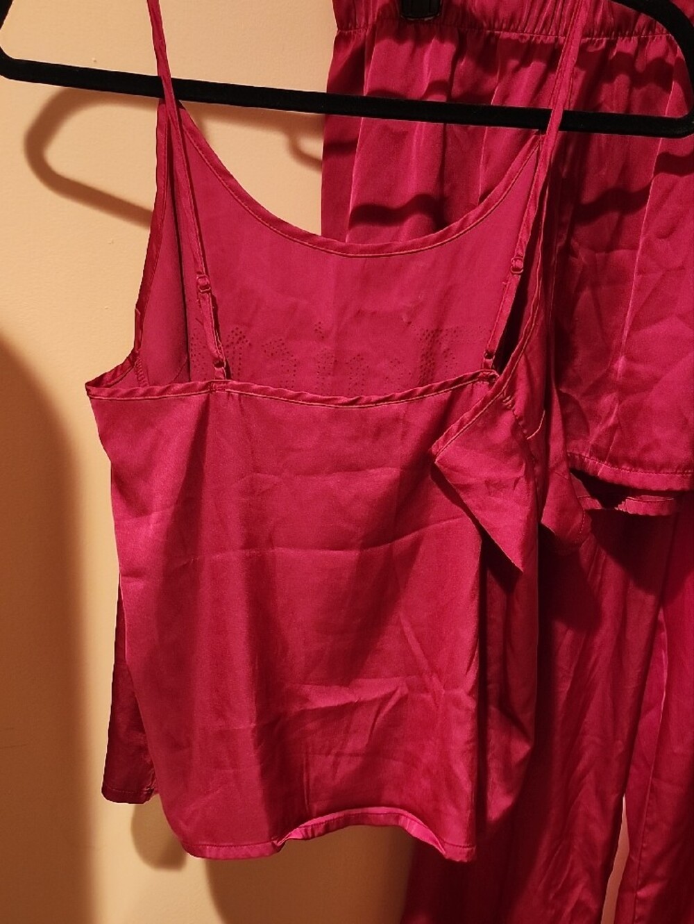 Juicy Couture Hot Pink Rhinestone Satin Pajama Set - Picture 3 of 11